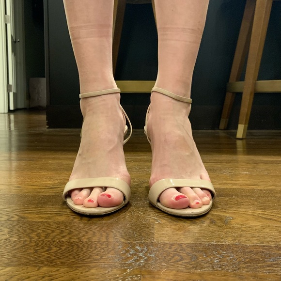 Miu Miu nude sandals w crystal-embellished heel - Picture 3 of 6